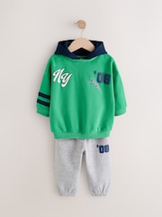 Green Varsity Hoodie and Joggers Set (3mths-7yrs) - Image 4 of 8