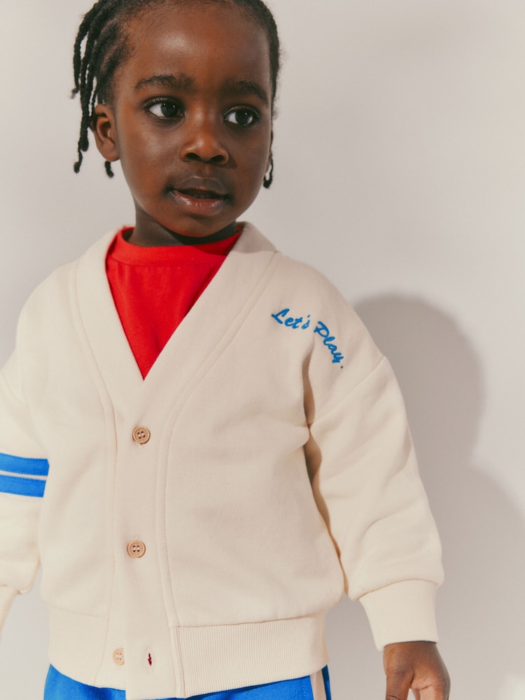 Red/Blue Cardigan and Joggers Set (3mths-7yrs) - Image 2 of 11