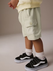 Lime Green Utility 100% Cotton Hoodie and Shorts Set (3mths-7yrs) - Image 4 of 9