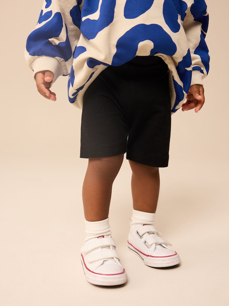 Blue/Black Sweat Top and Cycling Shorts Set (3mths-7yrs) - Image 3 of 4