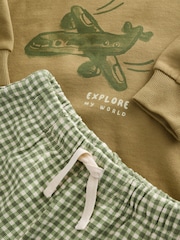 Olive Green Sweatshirt and Shorts Set (3mths-8yrs) - Image 9 of 9