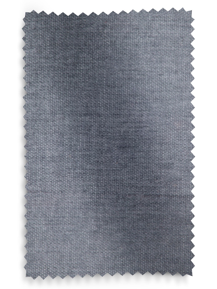 Fine Chenille Granite Blue, Light Oak Effect Frame Hampton Petite Sofa - Image 9 of 9