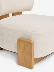 Cosy Boucle Ivory Natural Nellie Accent Chair - Image 10 of 11