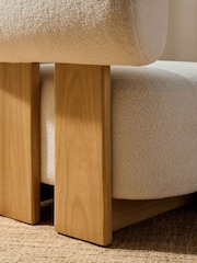 Cosy Boucle Ivory Natural Nellie Accent Chair - Image 3 of 11
