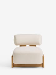 Cosy Boucle Ivory Natural Nellie Accent Chair - Image 6 of 11