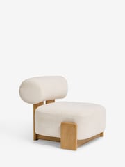 Cosy Boucle Ivory Natural Nellie Accent Chair - Image 7 of 11