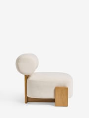Cosy Boucle Ivory Natural Nellie Accent Chair - Image 8 of 11