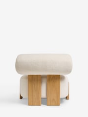 Cosy Boucle Ivory Natural Nellie Accent Chair - Image 9 of 11