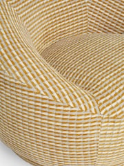 Mini Stripe Geo Ochre Yellow Hague Swivel Accent Chair - Image 9 of 10