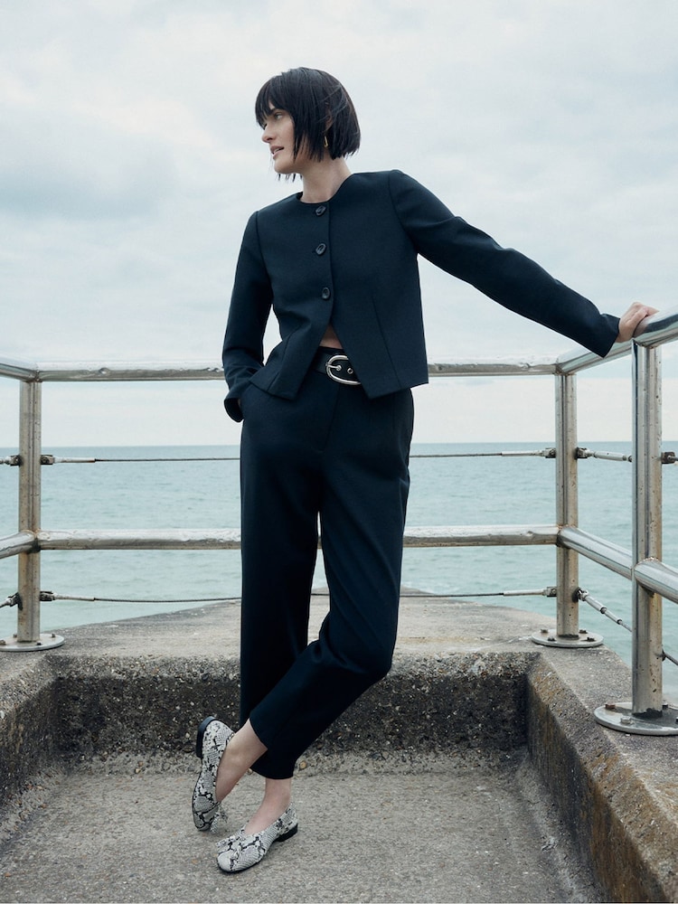 Whistles Black Ponte Anne Button Jacket - Image 1 of 6