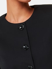 Whistles Black Ponte Anne Button Jacket - Image 5 of 6