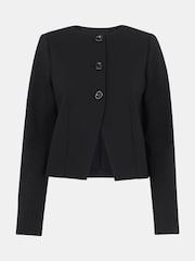 Whistles Black Ponte Anne Button Jacket - Image 6 of 6