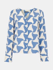 Whistles Blue Spun Triangle Blouse - Image 5 of 5