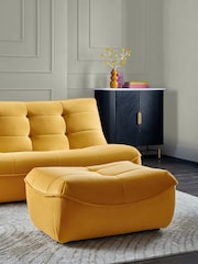 Soft Velvet Ochre Yellow Lucca Footstool - Image 1 of 7