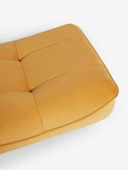 Soft Velvet Ochre Yellow Lucca Footstool - Image 6 of 7
