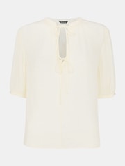 Whistles White Tie Front Jessie Blouse - Image 5 of 5