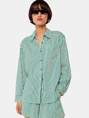 Whistles Green Seaside Stripe Shirt - Image 1 of 5