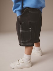 Blue/Grey Sweatshirt and Carpenter Shorts Set (3mths-7yrs) - Image 3 of 10