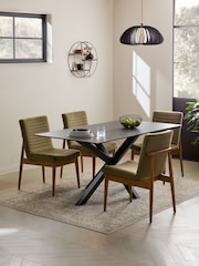 Dark Grey Astoria 6 Seater Dining Table - Image 1 of 6