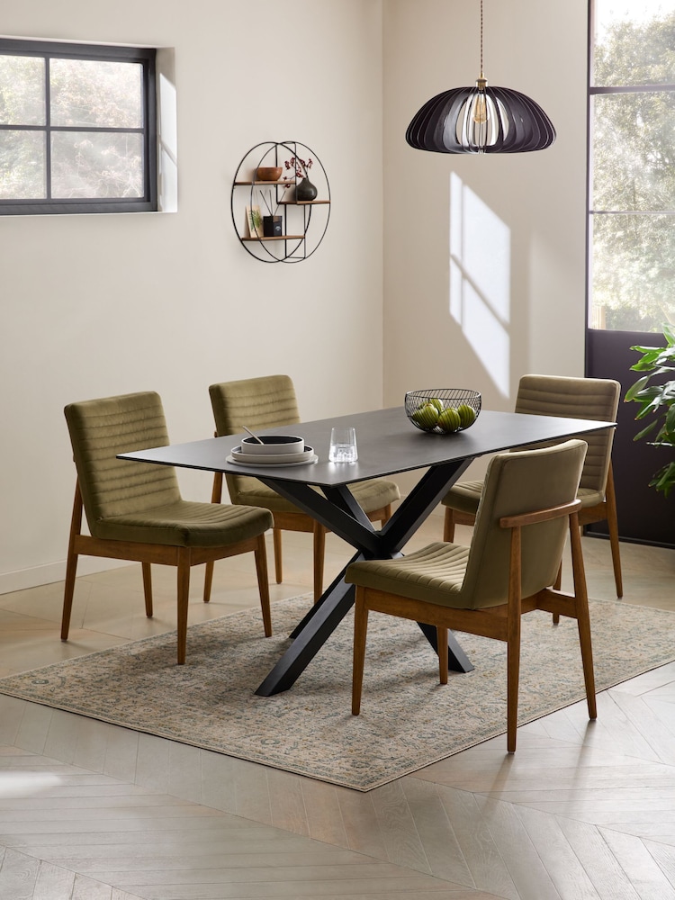 Dark Grey Astoria 6 Seater Dining Table - Image 1 of 6