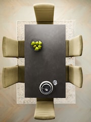 Dark Grey Astoria 6 Seater Dining Table - Image 2 of 6