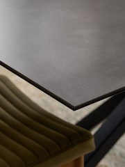 Dark Grey Astoria 6 Seater Dining Table - Image 3 of 6