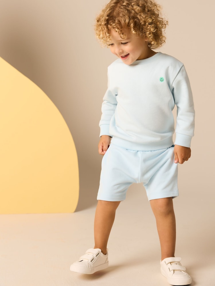 Azul claro - Jersey Sweatshirt and Shorts Set (3mths-7yrs) - Imagen 1 de 8 Azul claro - Jersey Sweatshirt and Shorts Set (3mths-7yrs) - Imagen 1 de 8