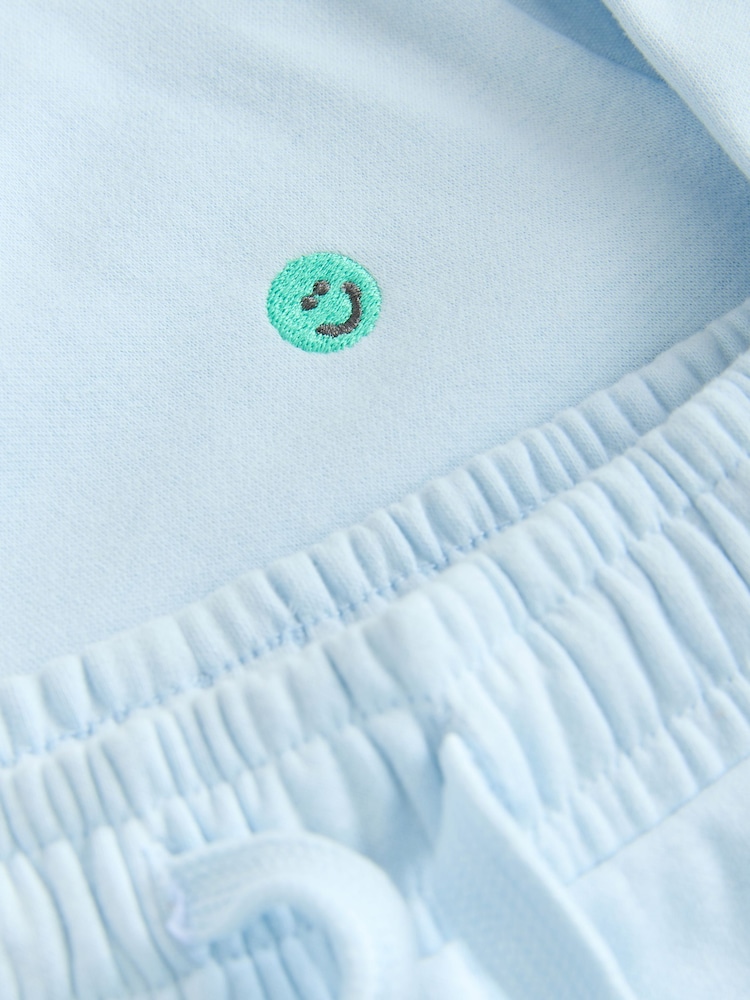 Light Blue Jersey Sweatshirt and Shorts Set (3mths-7yrs) - Image 8 of 8