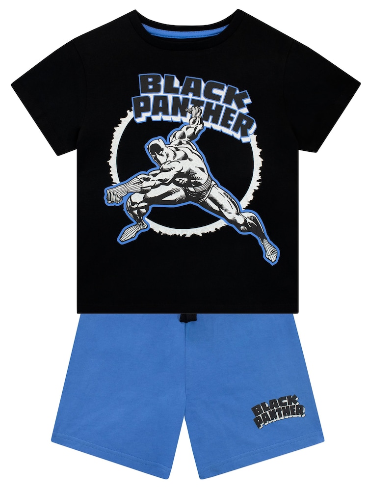 Character Black Panther 100% Cotton T-Shirt and Short Set - Image 1 of 5