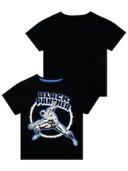 Character Black Panther 100% Cotton T-Shirt and Short Set - Image 4 of 5