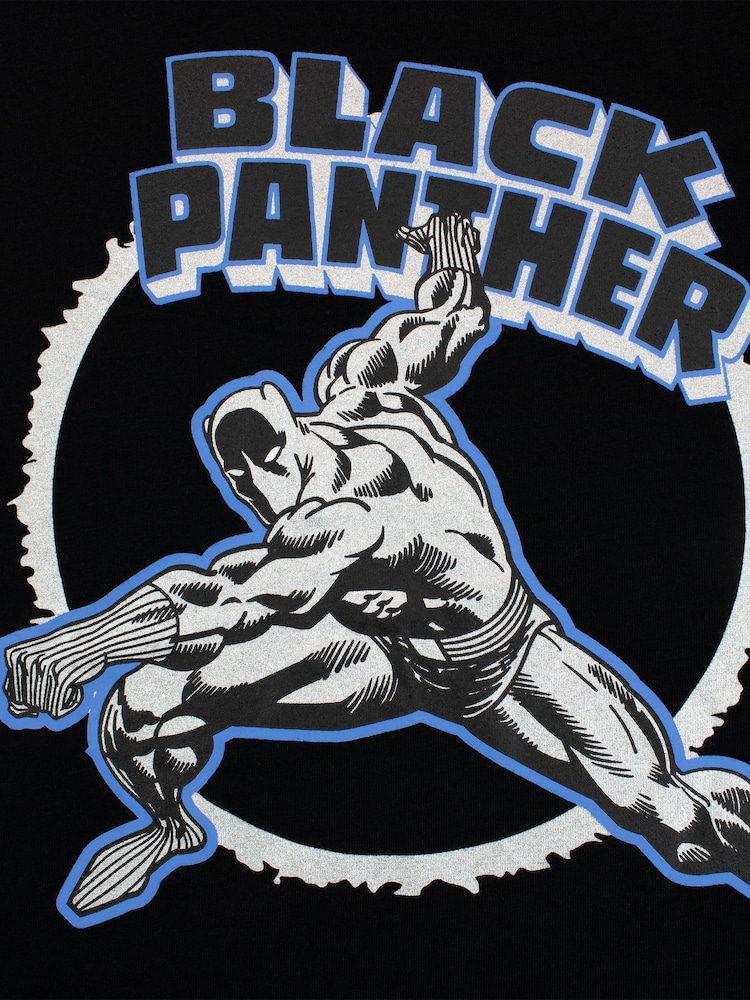 Character Black Panther 100% Cotton T-Shirt and Short Set - Image 5 of 5