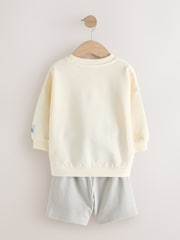Ecru White/Blue Sweatshirt and Shorts Set (3mths-8yrs) - Image 8 of 8