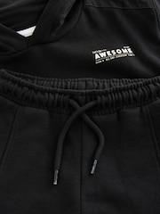 Black Utility 100% Cotton Hoodie and Shorts Set (3mths-7yrs) - Image 5 of 6