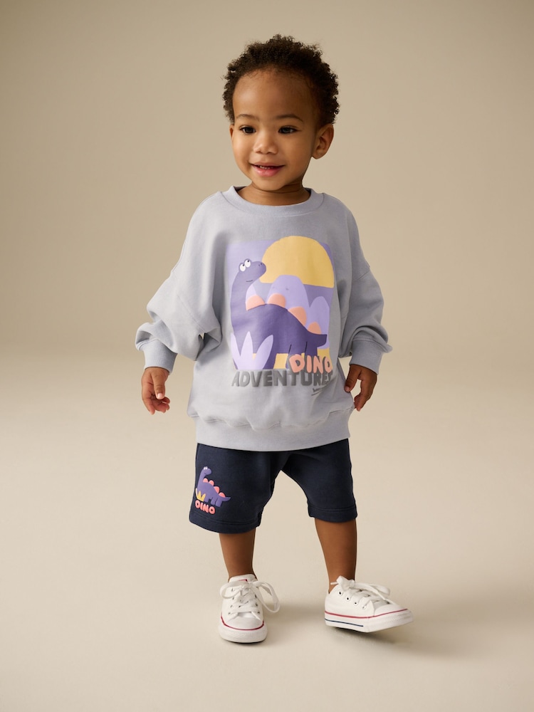 Grau - Set mit Sweatshirt und Shorts (3 Monate bis 8 Jahre) - Bild 1 von 9 Grau - Set mit Sweatshirt und Shorts (3 Monate bis 8 Jahre) - Bild 1 von 9