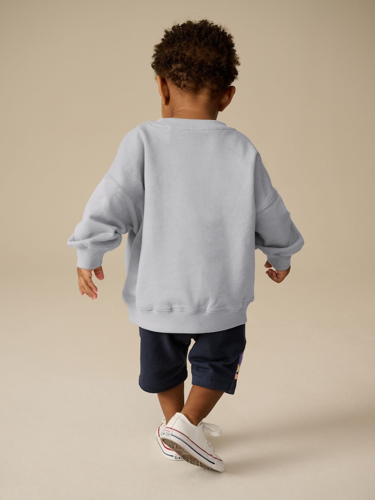 Grau - Set mit Sweatshirt und Shorts (3 Monate bis 8 Jahre) - Bild 2 von 9 Grau - Set mit Sweatshirt und Shorts (3 Monate bis 8 Jahre) - Bild 2 von 9