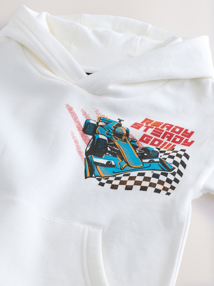 White/Aqua Sweatshirt and Shorts Set (3mths-8yrs) - Image 7 of 9