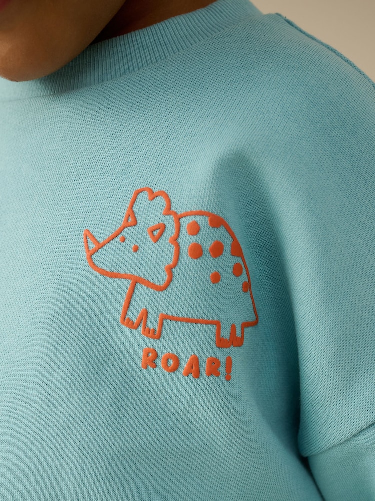 Blue/Black Sweatshirt and Shorts Set (3mths-7yrs) - Image 5 of 5