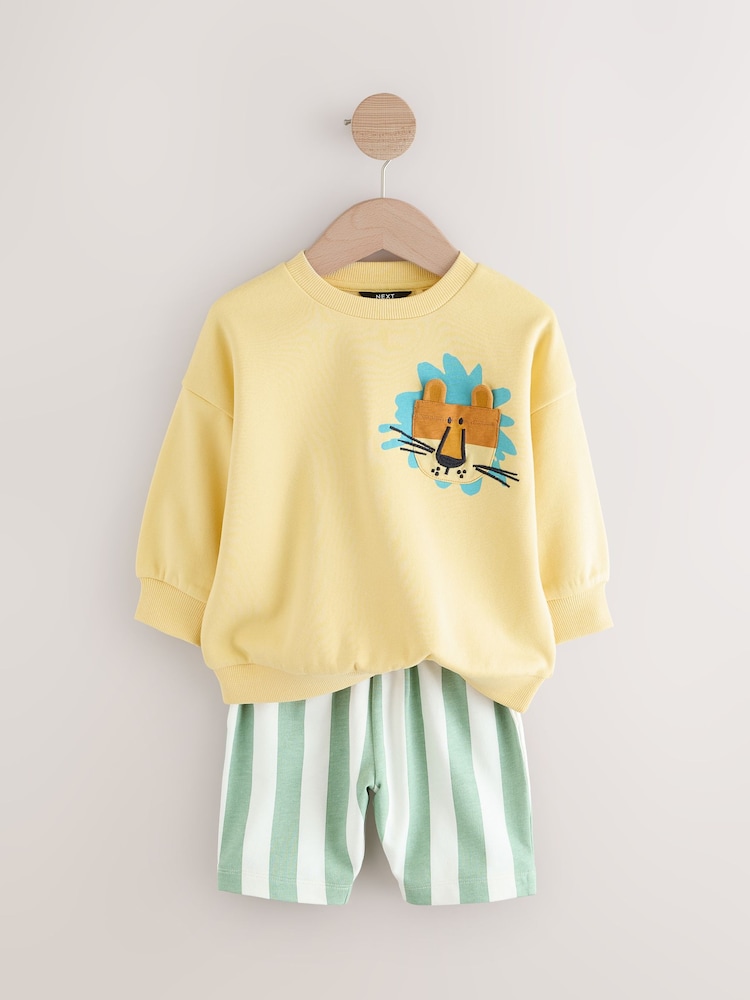 Yellow Sweatshirt and Shorts Set (3mths-8yrs) - Image 6 of 9