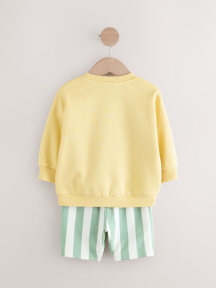 Yellow Sweatshirt and Shorts Set (3mths-8yrs) - Image 7 of 9