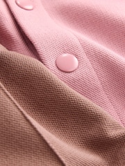 Pink/Brown Jersey Letterman 100% Cotton Jacket and Shorts Set (3mths-7yrs) - Image 6 of 6