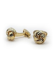 Tono dorado - Savile Row Company Rhodium Plated Knot Cufflinks - Imagen 1 de 2