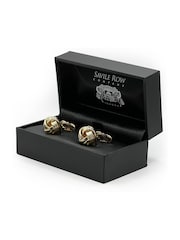 Tono dorado - Savile Row Company Rhodium Plated Knot Cufflinks - Imagen 2 de 2