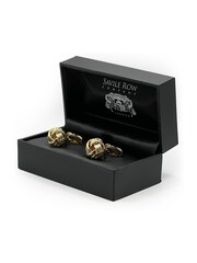 Savile Row Company Gold Tone Rhodium Plated Knot Cufflinks - Image 3 of 3