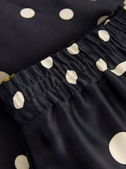 Black Spot Wide Leg Satin Trousers - Image 8 of 8