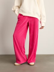 Bright Pink Pull On Wide Leg Corduroy Trousers - Image 1 of 8