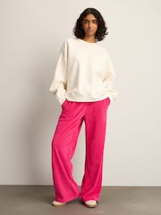 Bright Pink Pull On Wide Leg Corduroy Trousers - Image 2 of 8