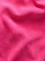 Bright Pink Pull On Wide Leg Corduroy Trousers - Image 8 of 8