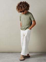 Reiss White/Lichen Green/Steel Blue Bless 3 Pack 9-13 yrs Three Pack Of Crew Neck T-Shirts - Image 1 of 6