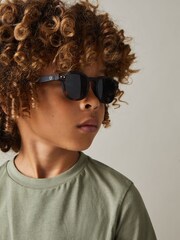 Reiss White/Lichen Green/Steel Blue Bless 3 Pack 9-13 yrs Three Pack Of Crew Neck T-Shirts - Image 3 of 6