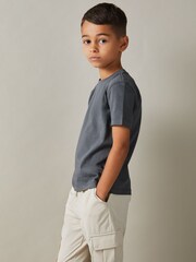 Reiss White/Lichen Green/Steel Blue Bless 3 Pack 9-13 yrs Three Pack Of Crew Neck T-Shirts - Image 4 of 6